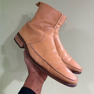 Vintage Tan Leather Men's Boots